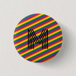 Pride rainbow flag Watercolor stripes equality gay 3 Cm Round Badge