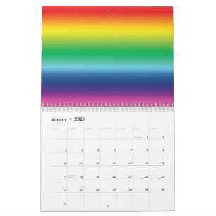 Pride rainbow gradient colours gay lgbt flag cool calendar
