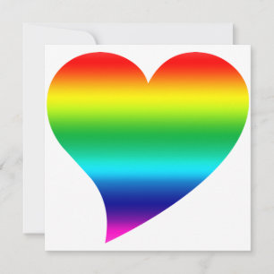 pride rainbow gradient heart Valentine's day card