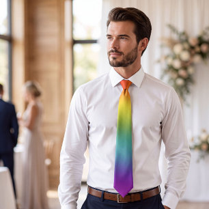 Pride Rainbow Gradient Ombre Tie