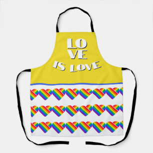 Pride Rainbow Heart Apron