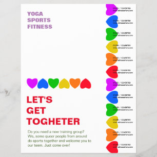 Pride Rainbow Heart Line Flyer