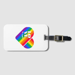 Pride Rainbow Heart Luggage Tag