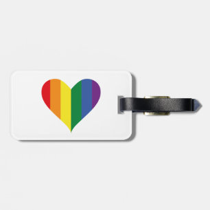 Pride Rainbow Heart Luggage Tag