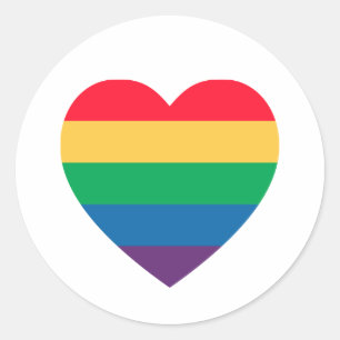 Pride Rainbow Heart Sticker