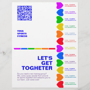 Pride Rainbow Heart tear off flyer