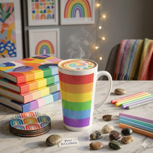 Pride Rainbow Latte Mug