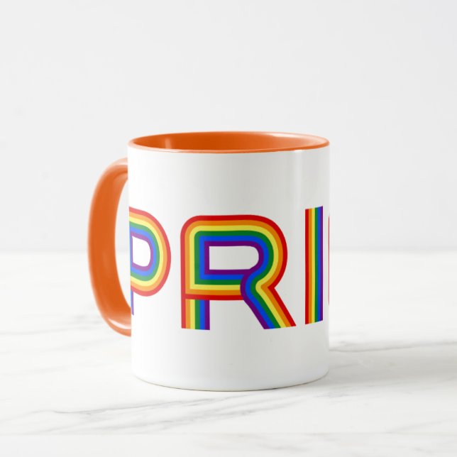 Pride | Rainbow Letters Mug (Front Left)