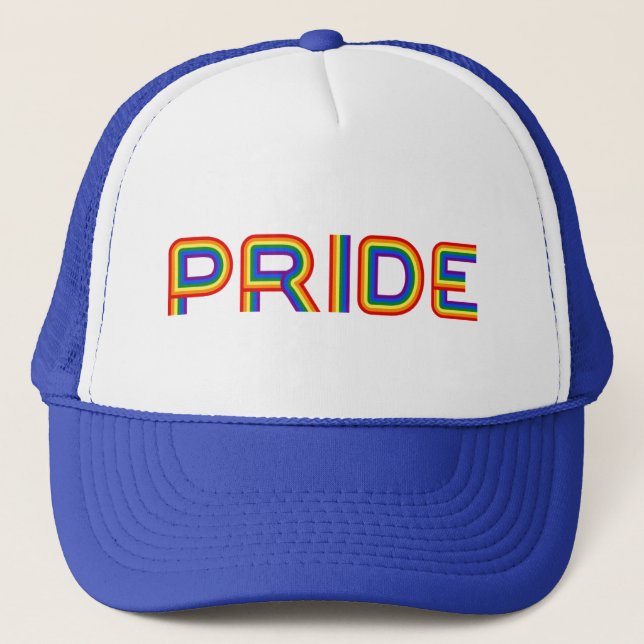 Pride | Rainbow Letters Trucker Hat (Front)