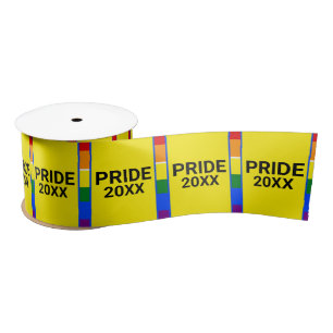 Pride Rainbow LGBT LGBTQ Template Satin Ribbon
