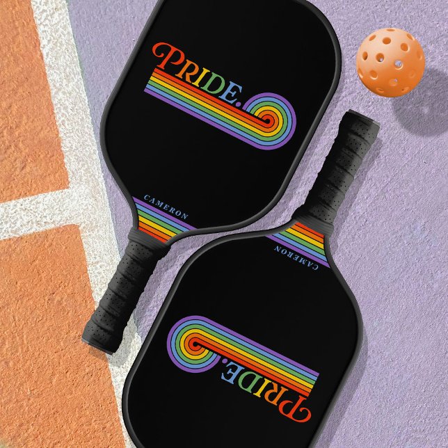 Pride Rainbow LGBTQ Custom Personal Name Pickleball Paddle (Creator Uploaded)