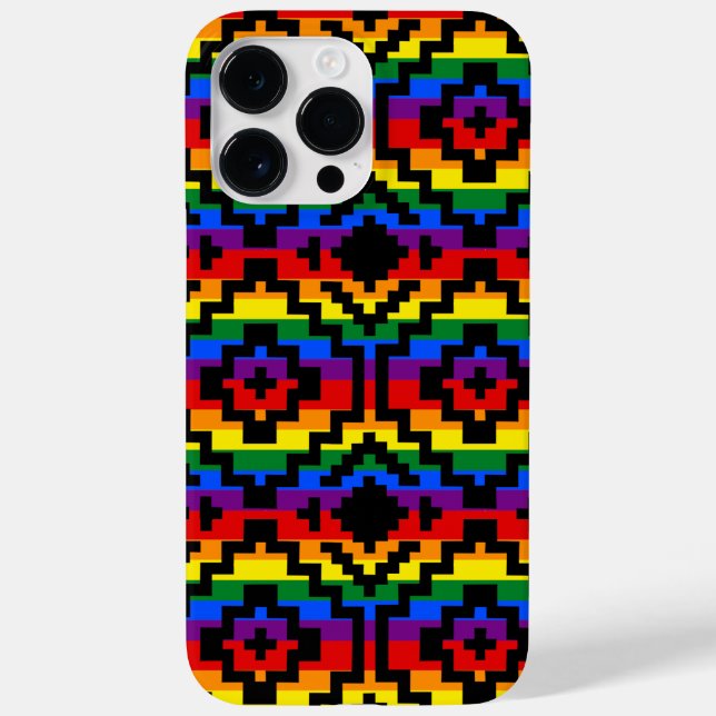 Pride Rainbow LGBTQ Geometric Case-Mate iPhone Case (Back)