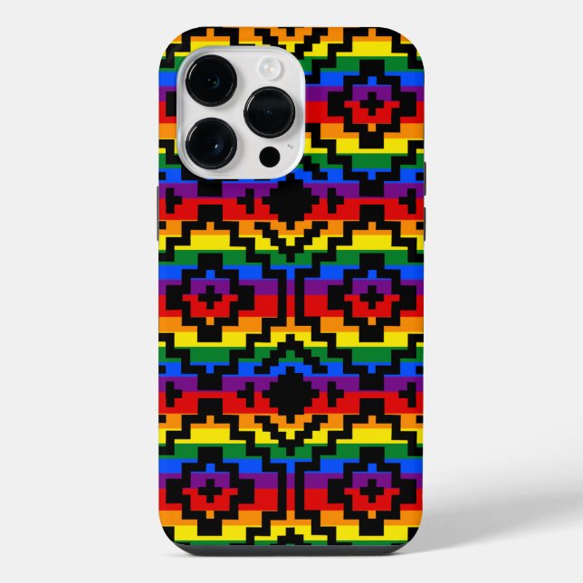 Pride Rainbow LGBTQ Geometric iPhone Case (Back)