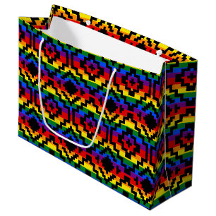Pride Rainbow LGBTQ Geometric Large Gift Bag