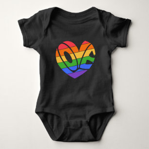 Pride Rainbow LGBTQ I Love My Dads Baby Bodysuit