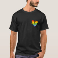 Pride Rainbow LGBTQ Men's Basic Dark T-Shirt