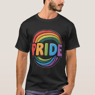 Pride Rainbow LGBTQ Men's Basic Dark T-Shirt