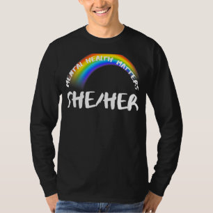 Pride Rainbow Lgbtq She Her T-Shirt