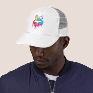 Pride Rainbow Lips LGBTQ Dripping Lips Trucker Hat
