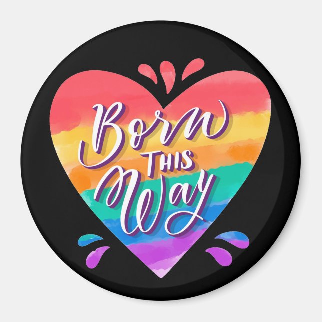 Pride Rainbow Love Magnet (Front)
