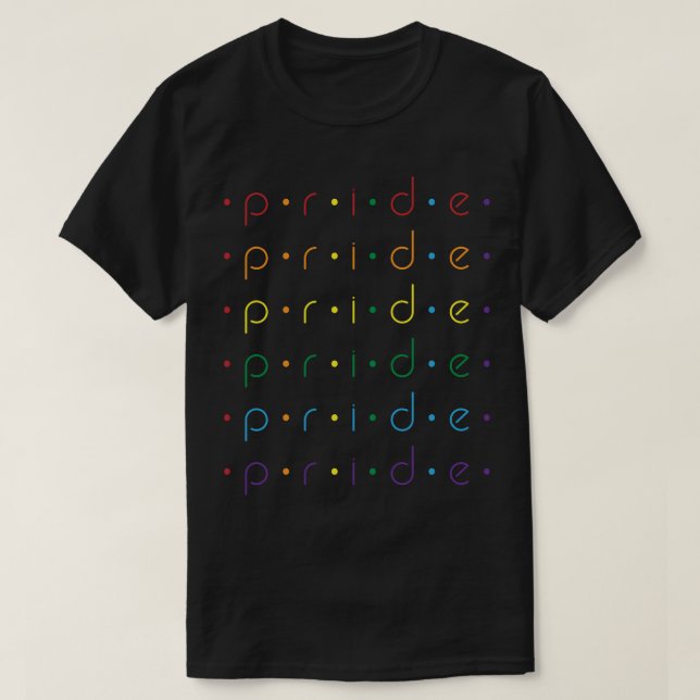 Pride Rainbow Pattern Dots Gay LGBT Queer Ally T-Shirt (Design Front)