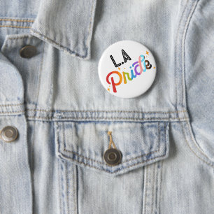Pride Rainbow Pin with City Stamp - Los Angeles