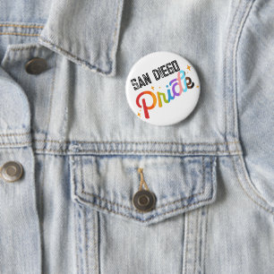 Pride Rainbow Pin with City Stamp - San Diego