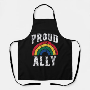 Pride Rainbow Proud Ally Lesbian Pride Vintage Apron