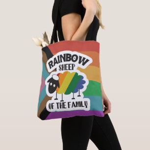 Pride Rainbow Sheep of the Family Tote Bag