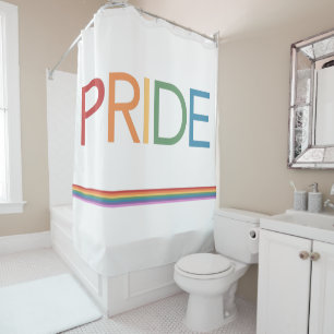 PRIDE Rainbow Shower Curtain