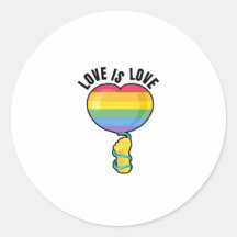 Pride rainbow sticker (round)