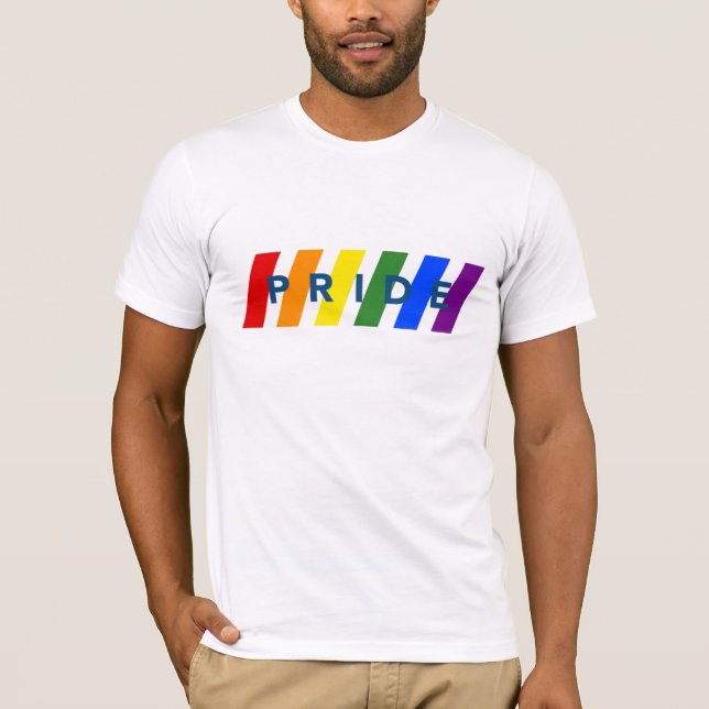 PRIDE Rainbow Stripes T-Shirt (Front)
