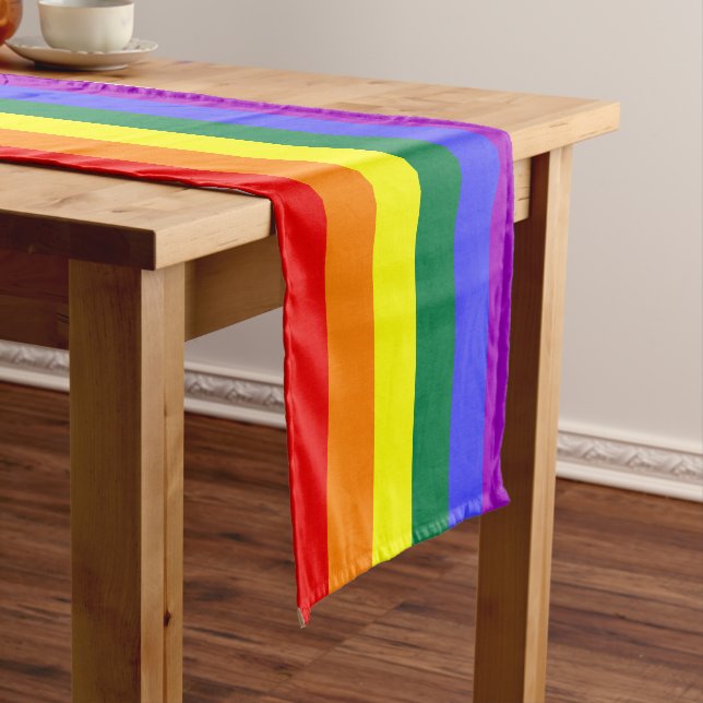 Pride rainbow table runner (In Situ)