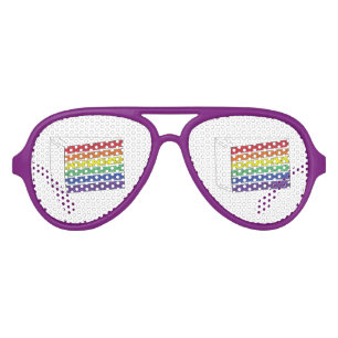 Pride Rainbow Wedding Cake Slice Party Favours Aviator Sunglasses