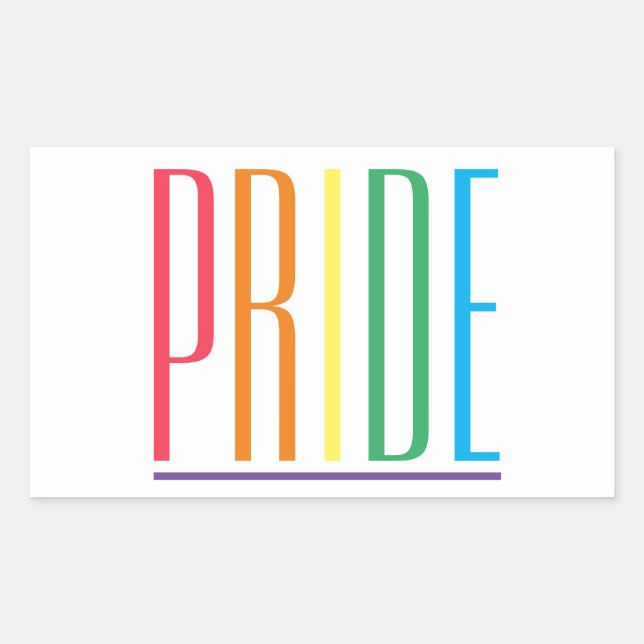 PRIDE Rectangle Stickers  (Front)