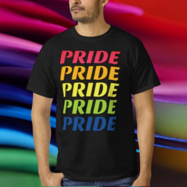 PRIDE Repeat Typography T-Shirt (Creator Uploaded)