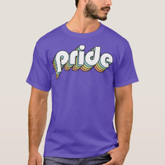 Pride Retro Rainbow Typography Faded Style T-Shirt