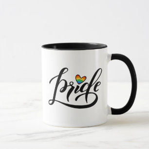 Pride Script Heart Mug