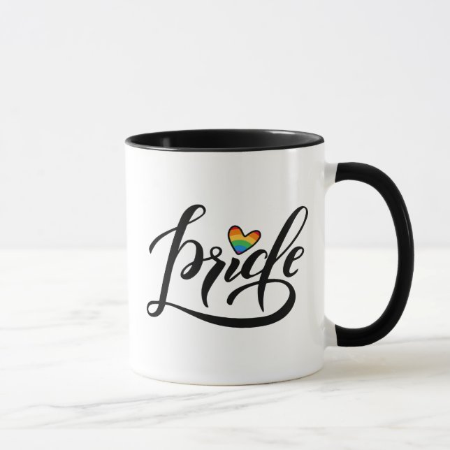 Pride Script Heart Mug (Right)