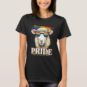 Pride Sheep Lamb LGBTQ Rainbow Flag Pride Month Sh T-Shirt