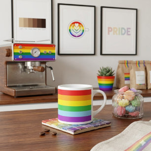 Pride Shot: Rainbow Flag Espresso Cup