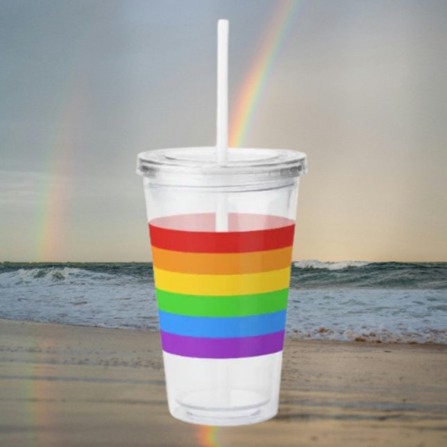 Pride Sipper: Rainbow Flag Acrylic Tumbler (Creator Uploaded)