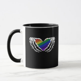 Pride - Skeleton Hands Holding Heart Classic Mug