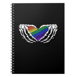 Pride - Skeleton Hands Holding Heart Classic Notebook