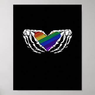 Pride - Skeleton Hands Holding Heart Classic Poster