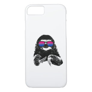 Pride Sloth Bisexual Flag Sunglasses iPhone 8/7 Case
