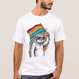 Pride Sloth Vintage Engraving T-Shirt Design_1