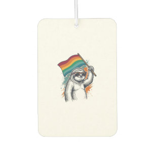 Pride Sloth Vintage Engraving T-Shirt Design_1 Car Air Freshener