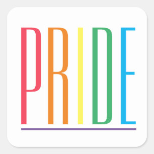 PRIDE Small Square Stickers
