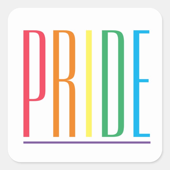 PRIDE Small Square Stickers (Front)